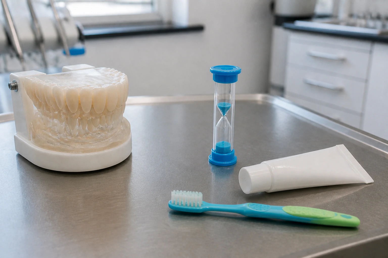 Photographic illustration of Children’s dentistry equipment and planning context