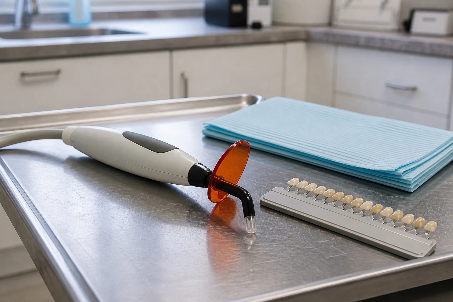 Photographic illustration of Dental fillings equipment and planning context